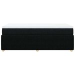 vidaXL Sommier à lattes de lit avec matelas Noir 90x190 cm Tissu