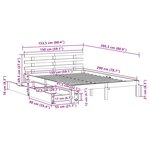 vidaXL Cadre de lit avec tiroirs sans matelas blanc 150x200 cm