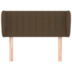 vidaXL Tête de lit avec oreilles Marron Foncé 83x23x78/88 cm Tissu
