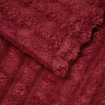 vidaXL Jeté Rouge Bordeaux 240 x 220 cm Toison