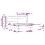 vidaXL Cadre de lit avec bandes LED Blanc 200 x200 cm Simili cuir