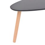 vidaXL Ensemble de tables basses 2 Pièces Bois de pin massif Noir