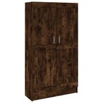 vidaXL Bibliothèque Chêne fumé 82 5x30 5x150 cm Bois d'ingénierie