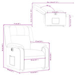 vidaXL Fauteuil inclinable électrique marron similicuir
