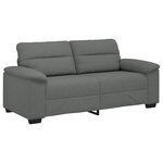 vidaXL Canapé à 2 places gris foncé 140 cm tissu