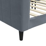 vidaXL Lit de repos sans matelas gris foncé 90x200 cm velours