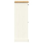 vidaXL Armoire à chaussures VIGO blanc 60x35x96 cm bois massif de pin