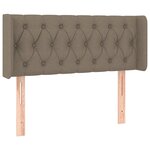 vidaXL Tête de lit avec oreilles Taupe 93x16x78/88 cm Tissu
