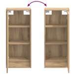 vidaXL Meuble de lavabo mural Chêne artisanal 35 x 20 x 81 cm