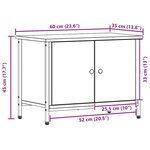 vidaXL Meuble TV Bois ancien 60 x 35 x 45 cm Bois d'ingénierie