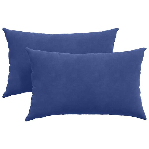 vidaXL Coussins de canapé 2 Pièces Bleu police 50 x 30 cm