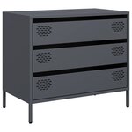 vidaXL Buffet anthracite 68x39x58 5 cm acier laminé à froid