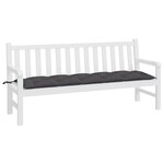 vidaXL Coussin de banc de jardin anthracite 180x50x7 cm tissu oxford