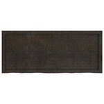 vidaXL Dessus de table marron foncé bois chêne massif traité