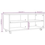 vidaXL Meuble TV sur roulettes Chêne marron 90x35x35cm Bois ingénierie