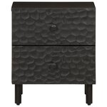 vidaXL Tables de chevet 2 Pièces noir 40x33x46 cm bois de manguier solide