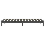 vidaXL Cadre de lit Gris 100x200 cm Bois de pin massif