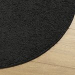 vidaXL Tapis shaggy PAMPLONA poils longs moderne noir Ø 120 cm