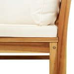 vidaXL Salon de jardin avec coussins 5 Pièces Bois d'acacia solide