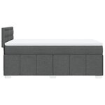 vidaXL Sommier à lattes de lit avec matelas Gris foncé 80x200 cm Tissu