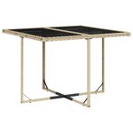 vidaXL Ensemble à manger de jardin coussins 5 Pièces mélange beige rotin