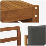 vidaXL Ensemble de canapés d'extérieur 6 Pièces Naturel et Anthracite