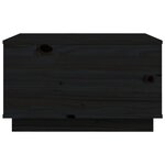 vidaXL Table basse Noir 60x50x35 cm Bois massif de pin