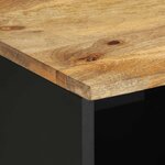 vidaXL Meuble TV noir 80x33 5x46 cm bois massif manguier brut