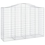 vidaXL Paniers à gabions arqués 14 Pièces 200x50x140/160 cm Fer galvanisé