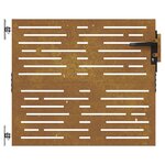 vidaXL Portail de jardin 85x75 cm acier corten conception de carré