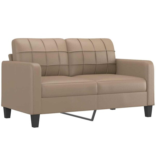 vidaXL Canapé à 2 places Cappuccino 140 cm Similicuir