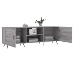 vidaXL Meuble TV sonoma gris 150x30x50 cm bois d'ingénierie