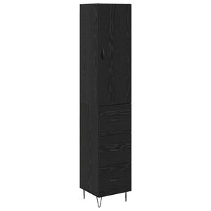 vidaXL Haut Armoire Chêne noir 34 5 x 34 x 90 cm Bois d'ingénierie