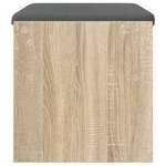 vidaXL Banc d'entrée avec coussin Chêne Sonoma 63 x 38 x 40 cm