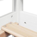 vidaXL Lit de jour avec toit sans matelas blanc 90x200 cm bois massif
