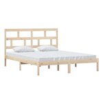 vidaXL Cadre de lit sans matelas bois massif 160x200 cm