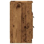 vidaXL Table de chevet vieux bois 40x36x65 cm bois d'ingénierie