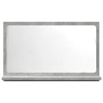 vidaXL Armoire à miroir de salle de bain gris béton bois d'ingénierie