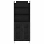 vidaXL Haut Armoire 2 Pièces Chêne noir Bois d'ingénierie