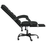 vidaXL Fauteuil de massage inclinable de bureau Noir Similicuir
