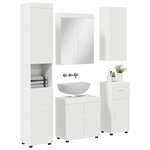 vidaXL Ensemble de mobilier de salle de bain avec tiroir TULUM Blanc