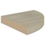 vidaXL Étagères d'angle flottantes 2 Pièces chêne 25x25x3 8 cm MDF