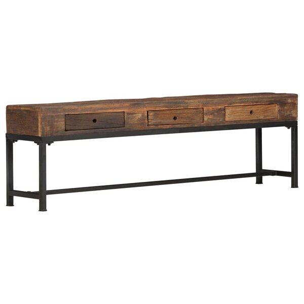 vidaXL Meuble TV 150 x 30 x 46 cm Bois de récupération massif