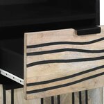 vidaXL Cabinet de salle de bain Marron et Noir 38 x 33 x 160 cm