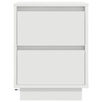 VidaXL Tables de chevet avec lumières LED 2 Pièces blanc 38x34x50 cm
