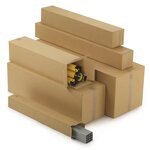 5 cartons d'emballage allongés 80 x 10 x 10 cm - Double cannelure