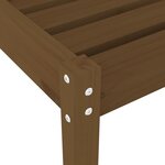 vidaXL Chaises longues lot de 2 avec table brun miel bois massif pin