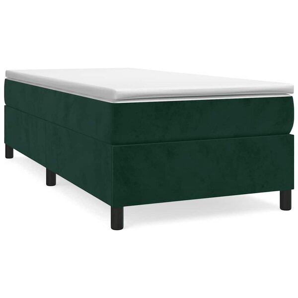 vidaXL Sommier à lattes de lit avec matelas Vert foncé 90x190 cm