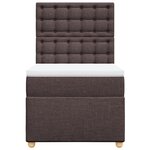 vidaXL Sommier à lattes de lit avec matelas Marron foncé 100x200 cm