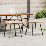 vidaXL Tabourets de jardin 2 Pièces Naturel 50x40x45 cm Rattan synthétique